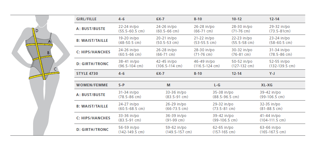 Mondor Size Chart